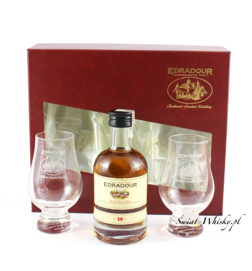 Edradour 10YO 40% 0,2 l + 2 szklanki
