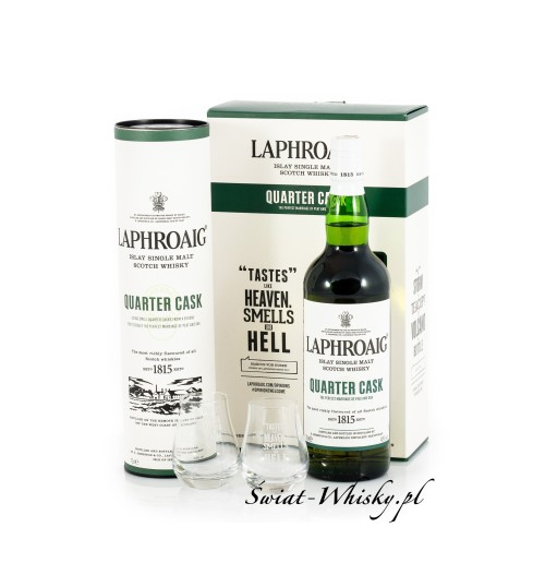 Laphroaig Quarter Cask + szklanki 48% 0,7l