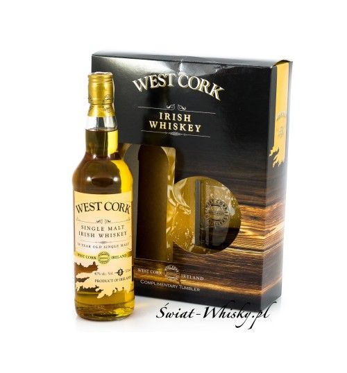 West Cork Single Malt 40% 0,7 l + szklanka