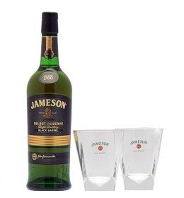 Jameson Black Barrel Select Reserve 40% 0,7 l zestaw ze szklankami