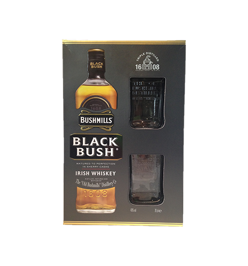 Bushmills Black Bush 40% 0,7 l zestaw z 2 szklankami