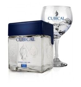 Cubical Premium London Dry Gin 40% 0,7 l zestaw ze szklanką
