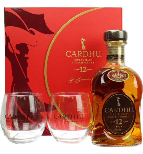 Cardhu 12YO 40% 0,7 l zestaw ze szklankami