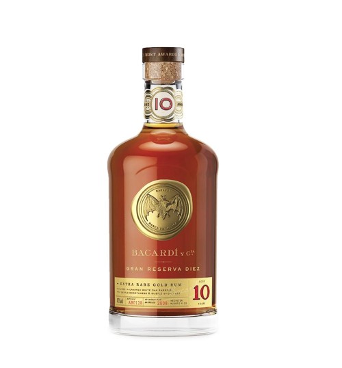 Bacardi 10yo Gran Reserva Diez Extra Rare Gold Rum 40% 0,7l