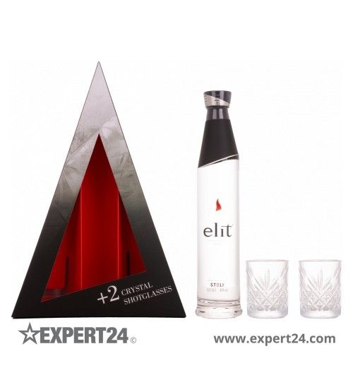 Stolichnaya Vodka SPI ELIT Ultra Luxury Vodka 40% 0,5l  - zestaw z 2 kieliszkami