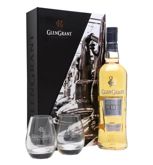 Glen Grant 18YO Rare Edition 43% 0.7l zestaw ze szklankami