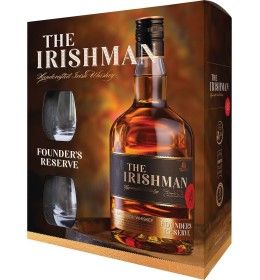 Irishman Founder's Reserve Small Batch 40% 0,7 l zestaw ze szklankami