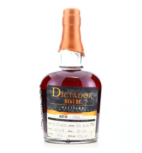 Dictador BEST OF 1981 ALTISIMO Colombian Rum 36YO 46% 0,7l